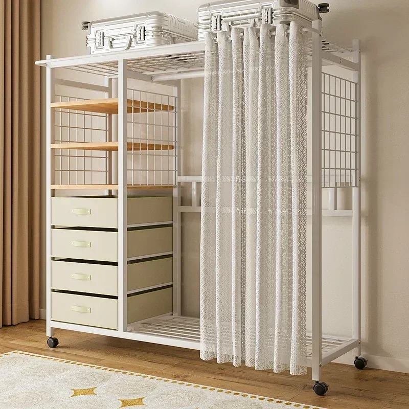 Mobile Organizer Closet Storage Bedroom Armable Partitions Hotel Space Saving Clothes Wardrobe Cheap Ropero Furniture