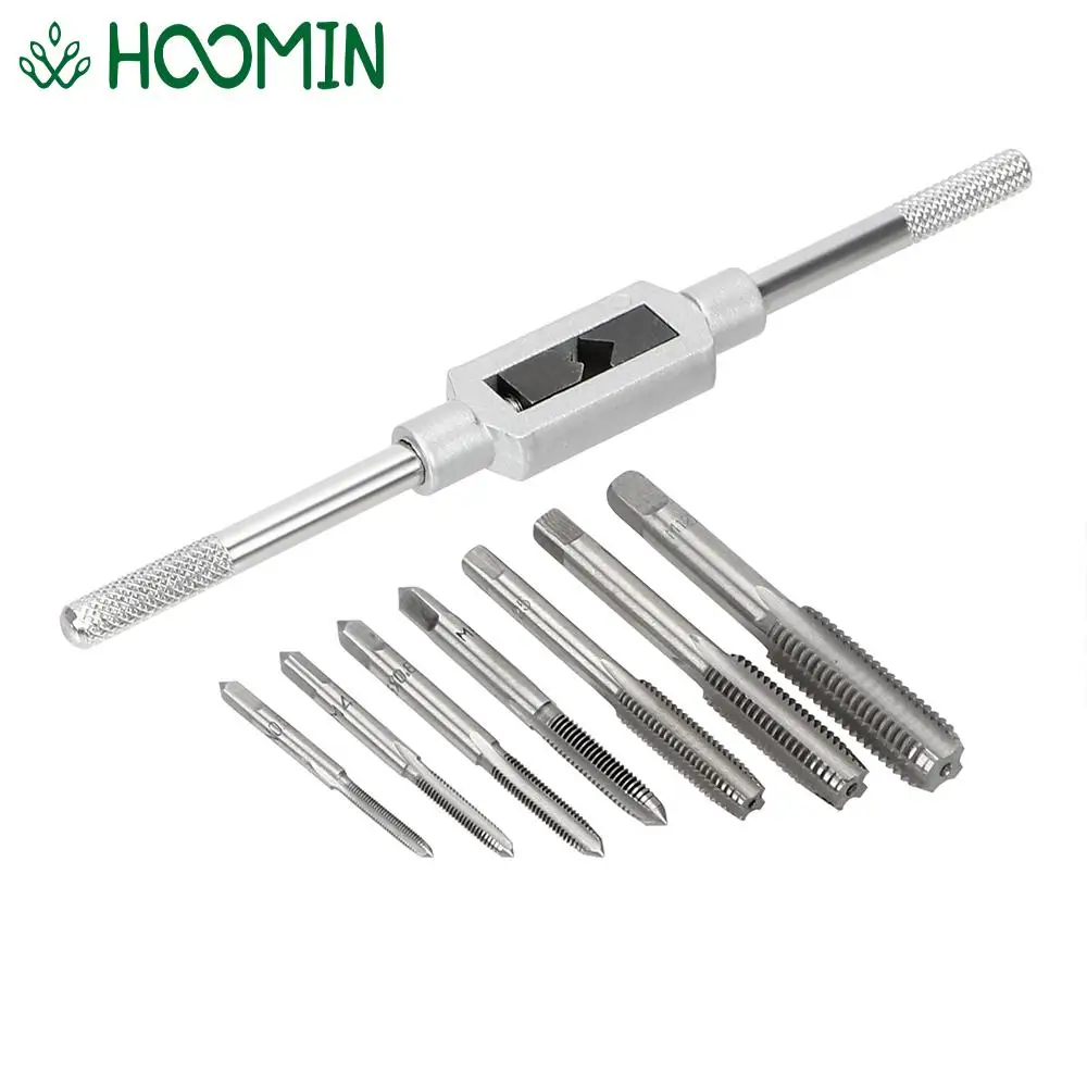 

High Speed Steel Tap Tool Set M3-M12 Tap Wrench 8 in 1 DIY Hand Tool Kit