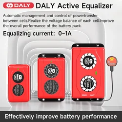 DALY 1A Smart Active Balancer Lifepo4 4S 12V 8S 24V 16S 48V Li ion 3S 6S 7S 10S 12S 13S 14S Lithium Battery Equalizer