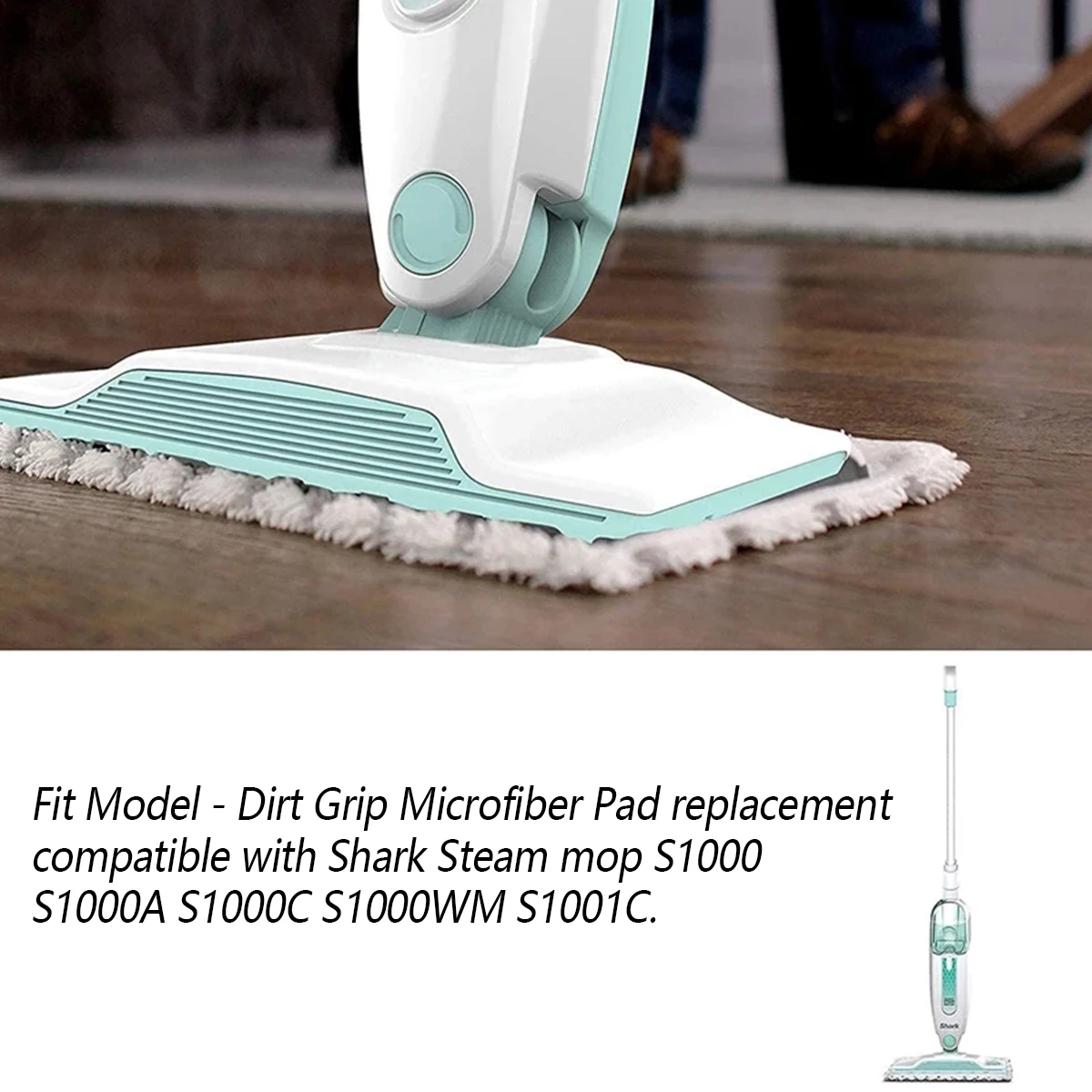 4Pcs Steam Mop Replacement Pad Reusable Stem Mop Pad Washable Compatible with Shark Steam Mop Accessories mop rags