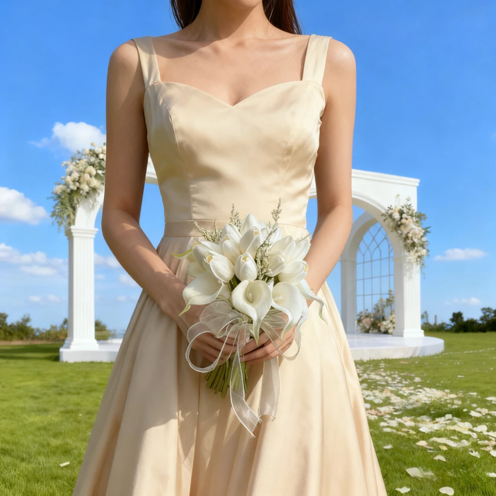 Bridal Tossing Bouquet Bridesmaid Bouquets Calla Lily Holding Flowers Wedding Floral Centerpieces Anniversary Photography Props