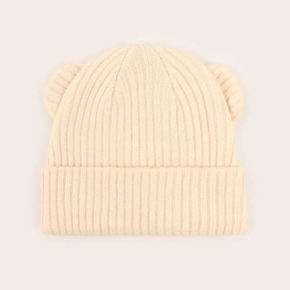 Fashion Autumn Winter Warm Hat Thickned Cute Bear Beanie Cap Windproof Cold Proof Pullover Hats for Children