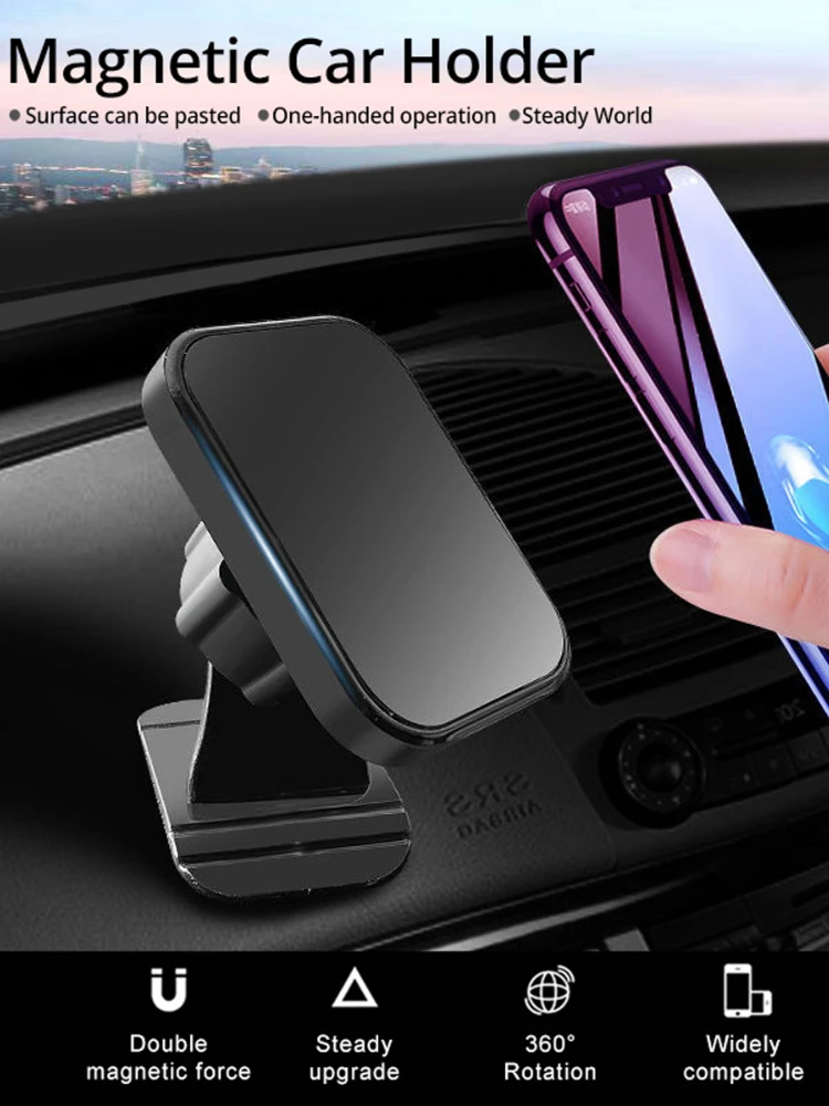 Suporte magnético do telefone do carro suporte de 360 graus celular ventilação ar ímã montagem gps