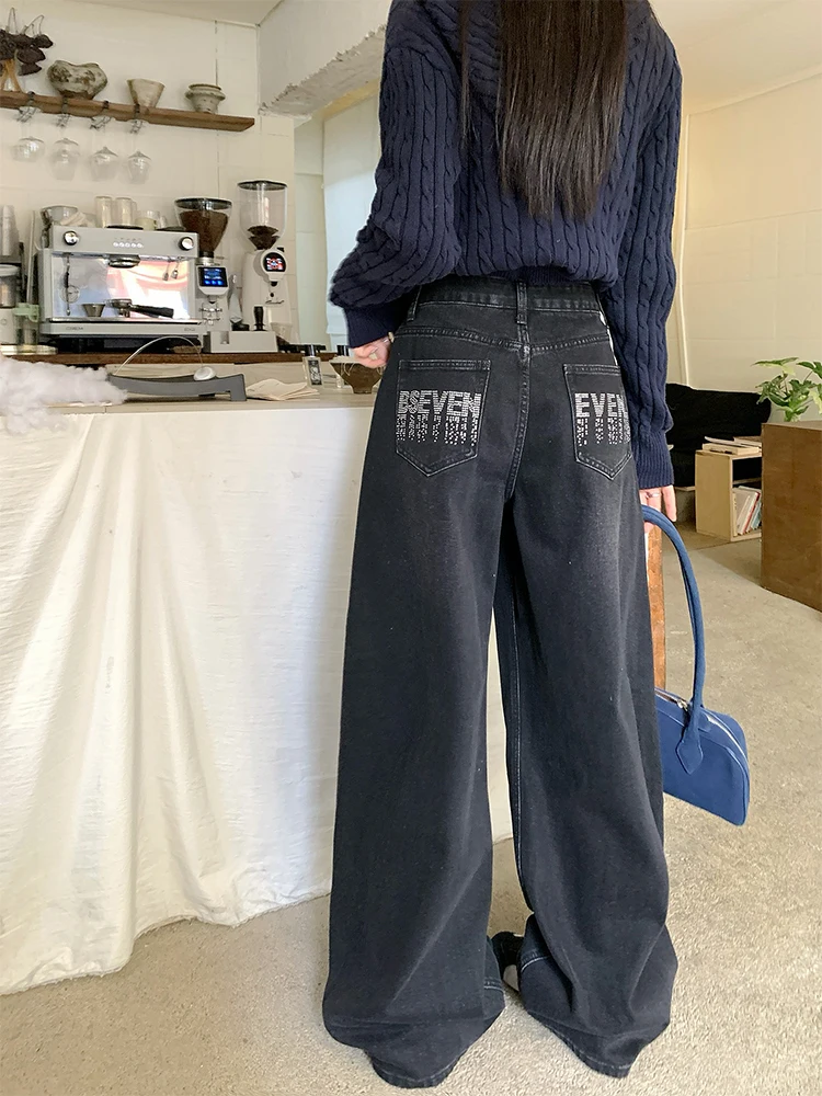

Spring 2026 Slimming Versatile Wide Leg Jeans High Waist Bootcut Pants for plus Size Women Pear Shape Body Sexy Ladies Denim