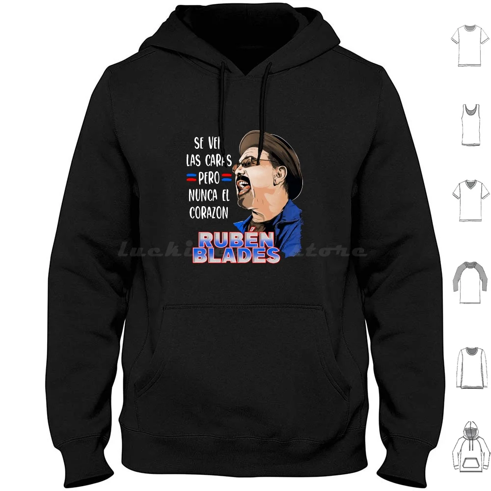 Ruben Decisiones Blades Salsa Hoodies Long Sleeve Salsa Fania Power Celia Cheo Hector Lavoe Joe Ruben Blades