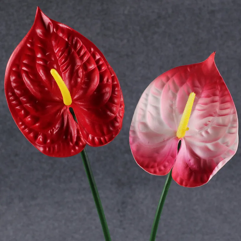 Simulation EVApe Anthurium Blume Hand Blume Flamme Home Dekoration Fotografie Requisiten Dekor Mariage