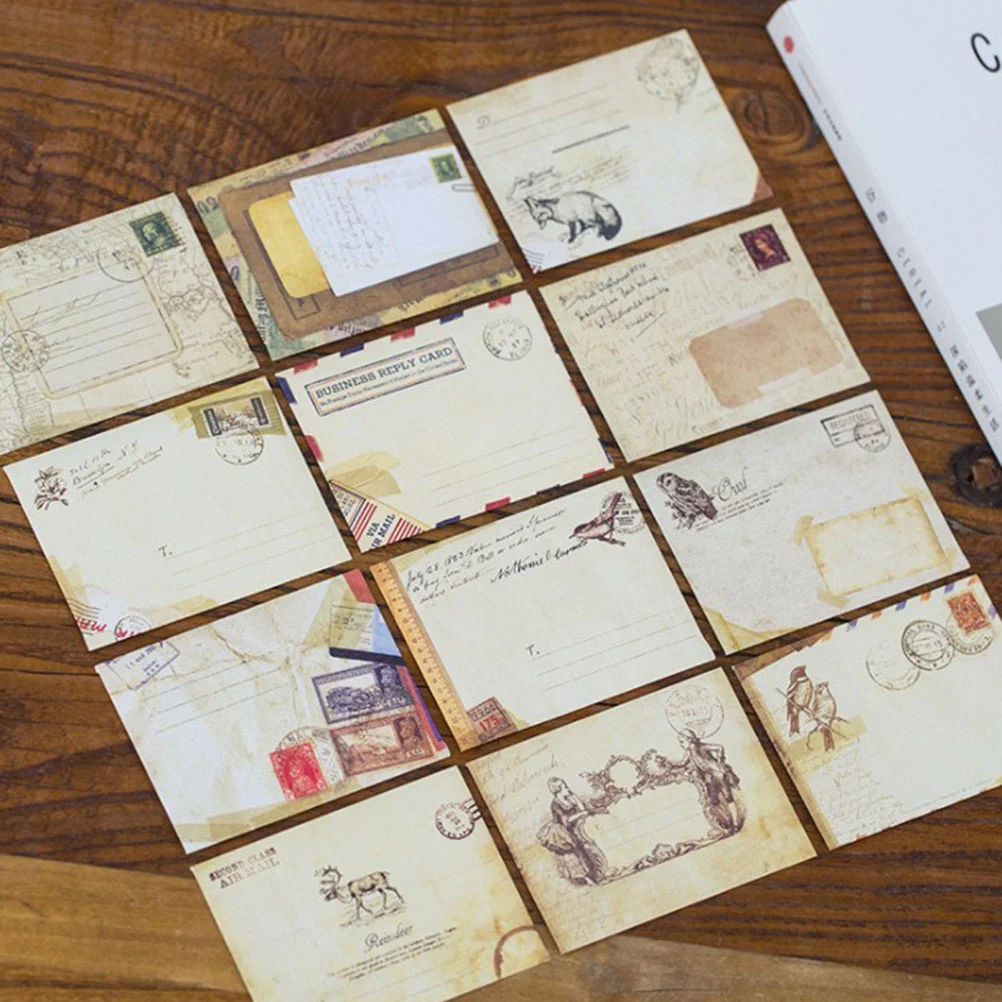 12pcs/set Vintage Mini Paper Envelope Retro European Style Small Envelope Scrapbooking Stationery Gift