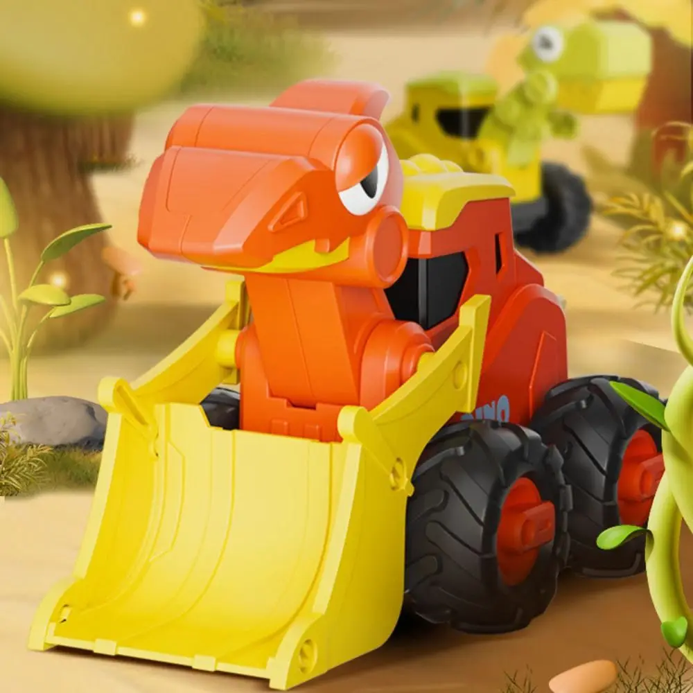 Kunststoff Kinder Zurückziehen Spielzeug Auto Puzzle Presse Dinosaurier Engineering Auto Modell Sammlung Pädagogisches Kinder Bagger Auto Spielzeug