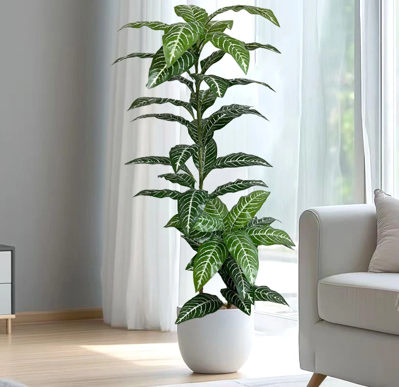 

Artificial Plants Large Tropical Palm Tree Fake Banana Plants Leaves Real Touch Plastic Monstera For Home Garden Party Decor