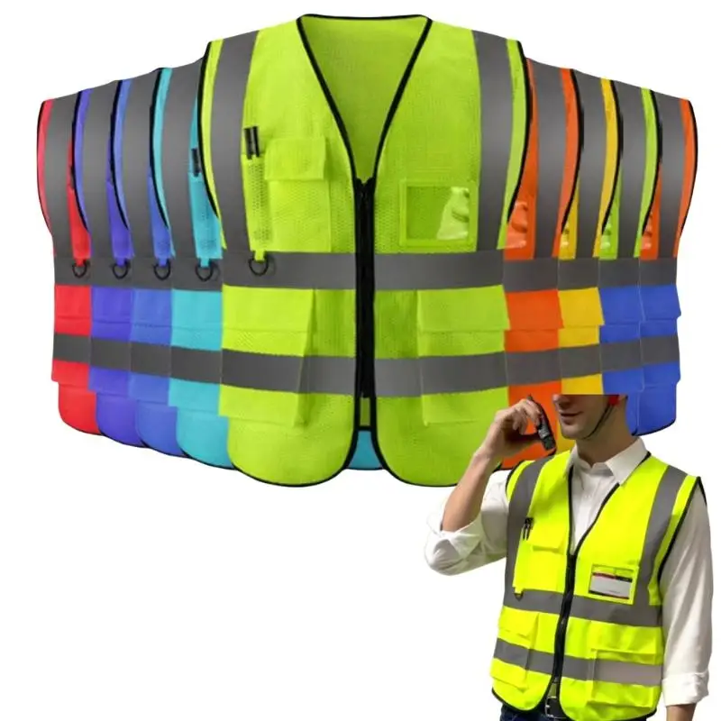 

1Pcs Traffic Duty Nighttime Horseclip Motorcycle Riding Reflective Clothing Reflective Vest Construction Safety Reflective Vest