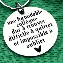 French Coworker Gifts Keychain for Birthday Christmas Stocking Stuffer Appreciation Gift for  Boss Friends Retirement Gift