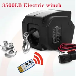 Winch 2000lbs 3500lbs portable boat / yacht electric winch rubber boat tractor winch 12v