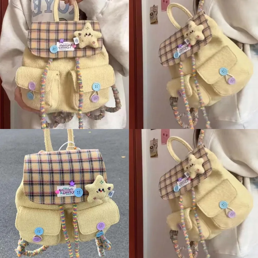 

【New style】Fashionable cute all-matching niche girl student backpack young travel backpack schoolbag Sen series small backpack