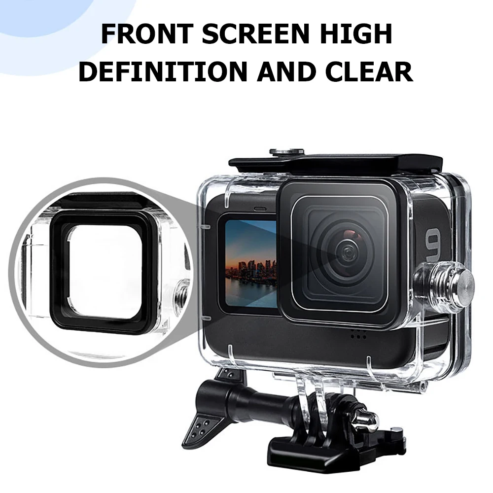 Wodoodporna obudowa do GoPro Hero 13 12 11 10 9 Black 60M, ochrona do nurkowania, odporna na upadki, powłoka ochronna zapobiegająca zarysowaniom — zdjęcie produktu 4