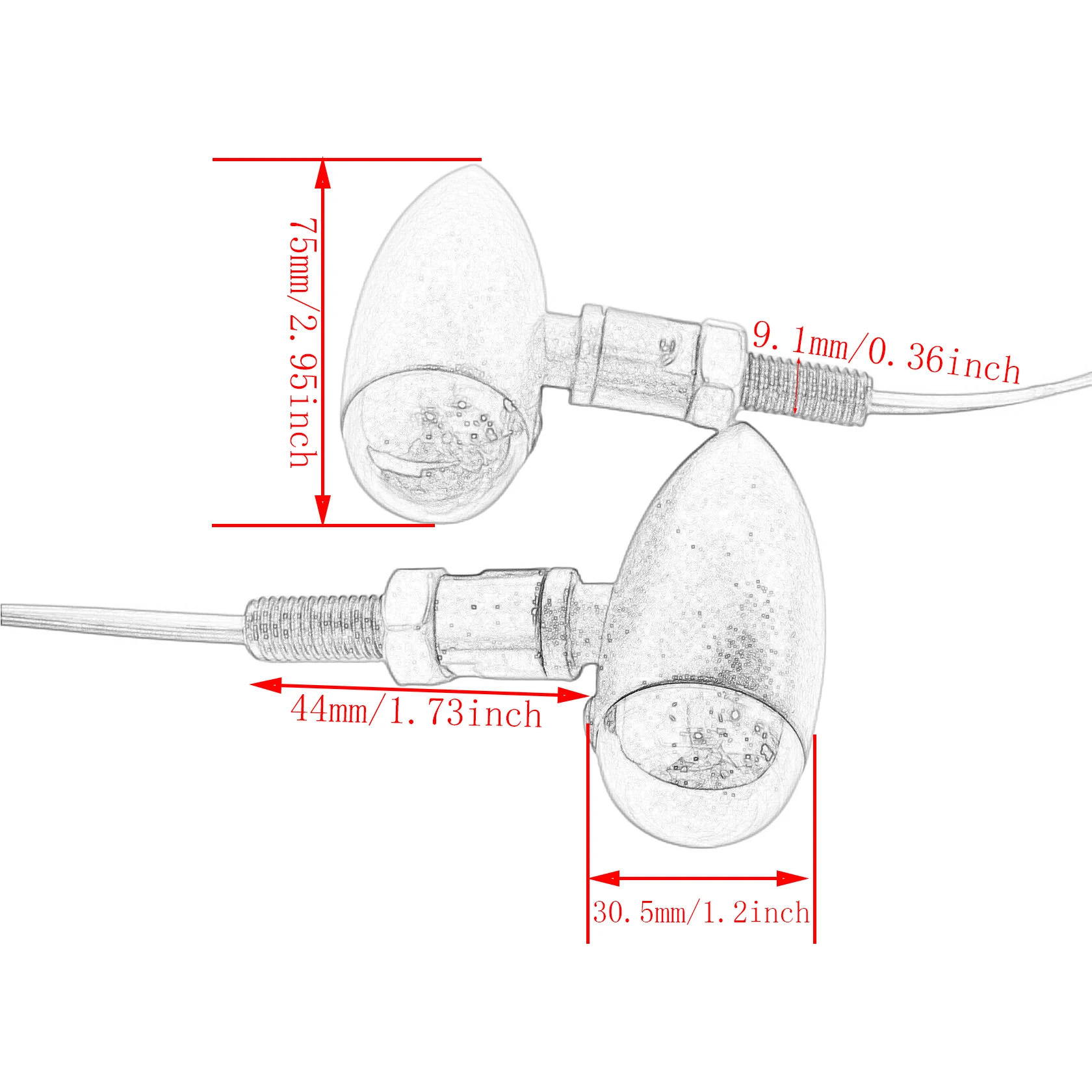 Universal Motorcycle Bullet Turn Signals Indicators Blinker Lights For Harley Sportster Touring Dyna Softail Chopper Cafe Racer