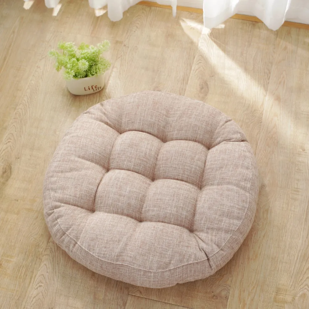 Frühling Sommer Großes Bodensitzkissen Verdicktes Tatami-Stuhlkissen Getuftetes Rundes Großes Kissen Stuhlauflage Ottoman Poufs – Detail 10