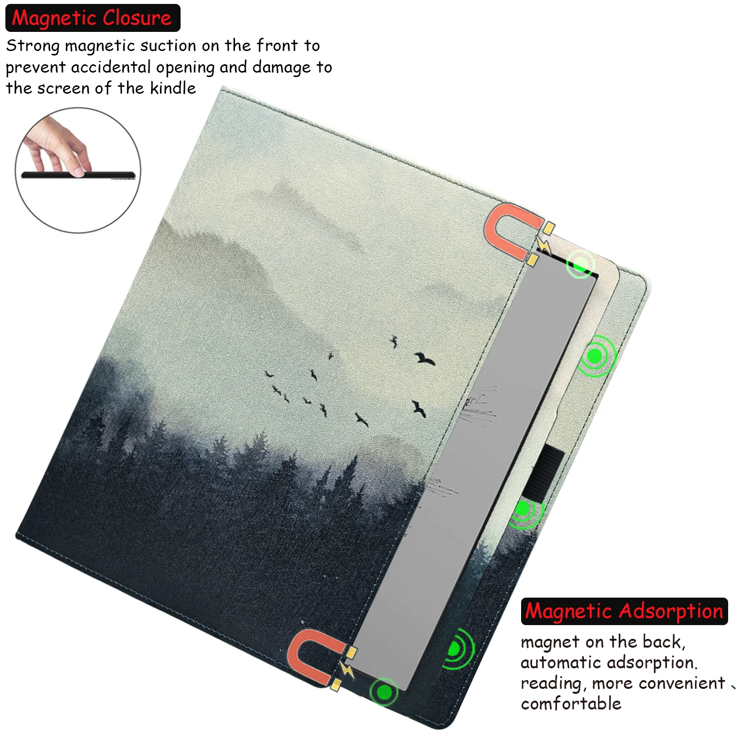 Double Stand Case for 10.3" Onyx Boox Tablet Note Air 5C (2025 Released) Cover with Pen Holder/Auto Sleep&Wake/Double Hand Strap view 5
