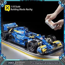 Décennie s de construction de voitures de course F1 RC pour adultes, briques de voiture télécommandées, modèle de collection cool, cadeau de jouets pour garçons, technique, nouveau, 1163 pièces