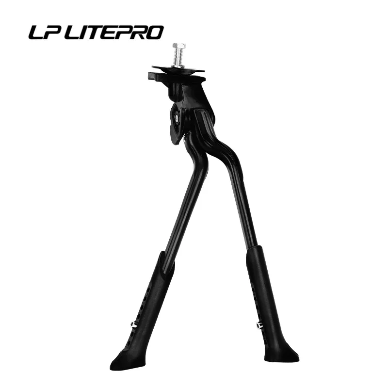 

LP Litepro Double Bracket Bicycle Kickstand Adjustable Height Aluminum Alloy for Road Foldable Bike MTB Foot Support