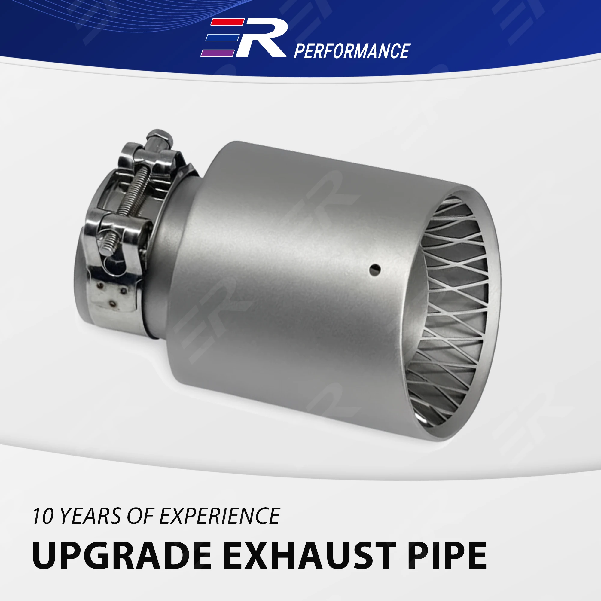 1Piece ER Car Exhaust Pipe matte Stainless Steel Tail Throat Single Outlet car accessories Universal muffler Tips modification