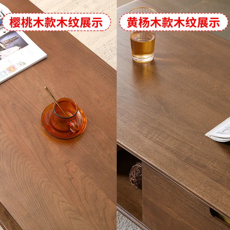 All-solid wood coffee table Home coffee table Modern simple small-sized tea table environmental protection log tea table