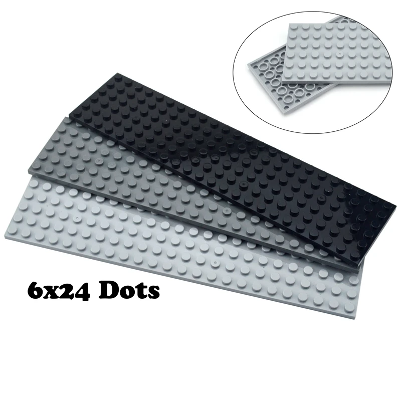 6x24 Dots Thin Bricks Assemble Particles Size 6*24 Dots DIY Parts Educational Creative Building Blocks Classic Parts 3026 Toys