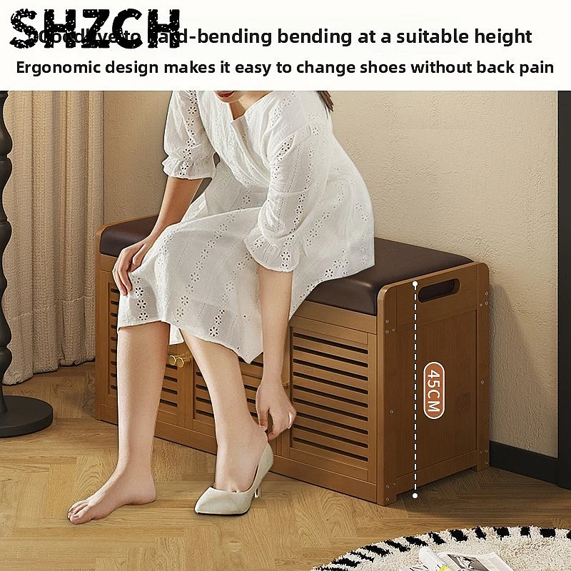 Luxury Wall Mounted Shoe Bench with Storage Slim Entryway Shoe Rack & Seat Organizer for Hallway
