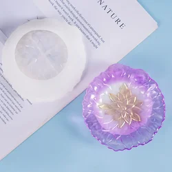 Petal Saucer resin moulds tray mold trinket dish jewelry plate Transparent epoxy resin Silicone mould Decor DIY Handmade crafts