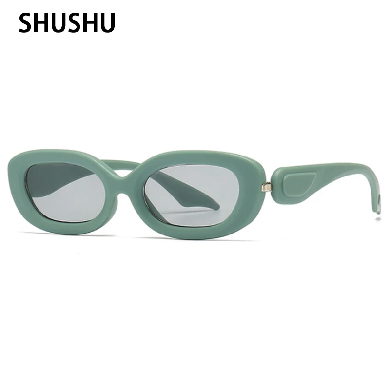 B79 2022 Autumn Vintage Sunglasses Modern Women's Corner Cat eye Sunglasses Men's Small Frame Black Green Shadow Glasses UV400