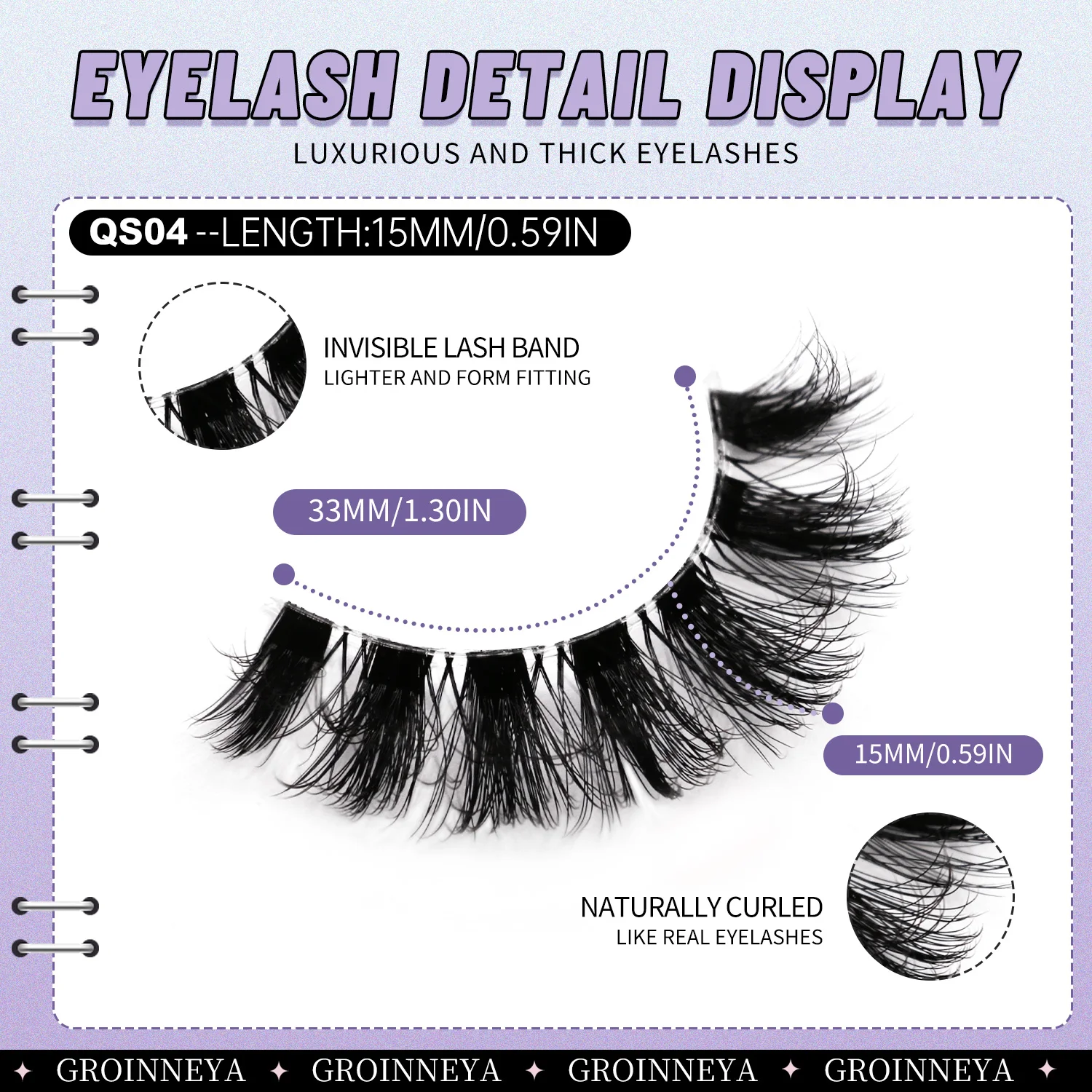 Lasvirey رقيق رموش سميكة 8D رقيق حجم القط رموش دراماتيكية كامل قطاع المنك جلدة واضح الفرقة الرموش الصناعية ماكياج #5