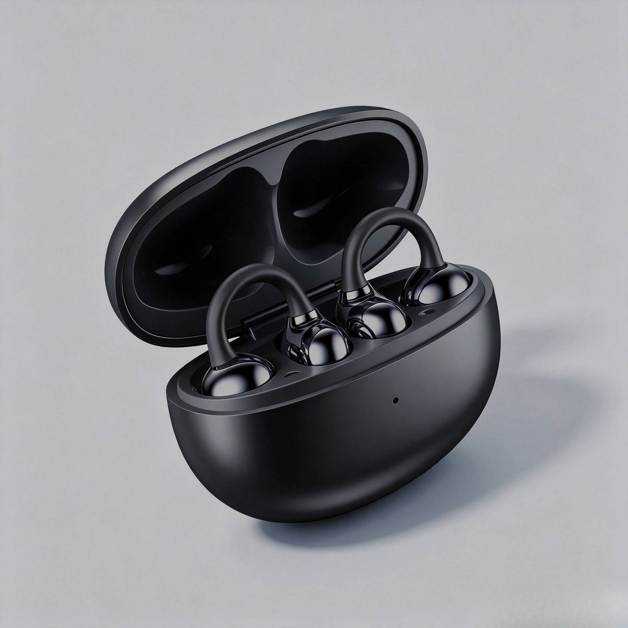 Sports Bluetooth Ear Clip Earphones Waterproof Noise Cancelling Wireless Earbuds with Long Lasting Battery Built-in Mic
