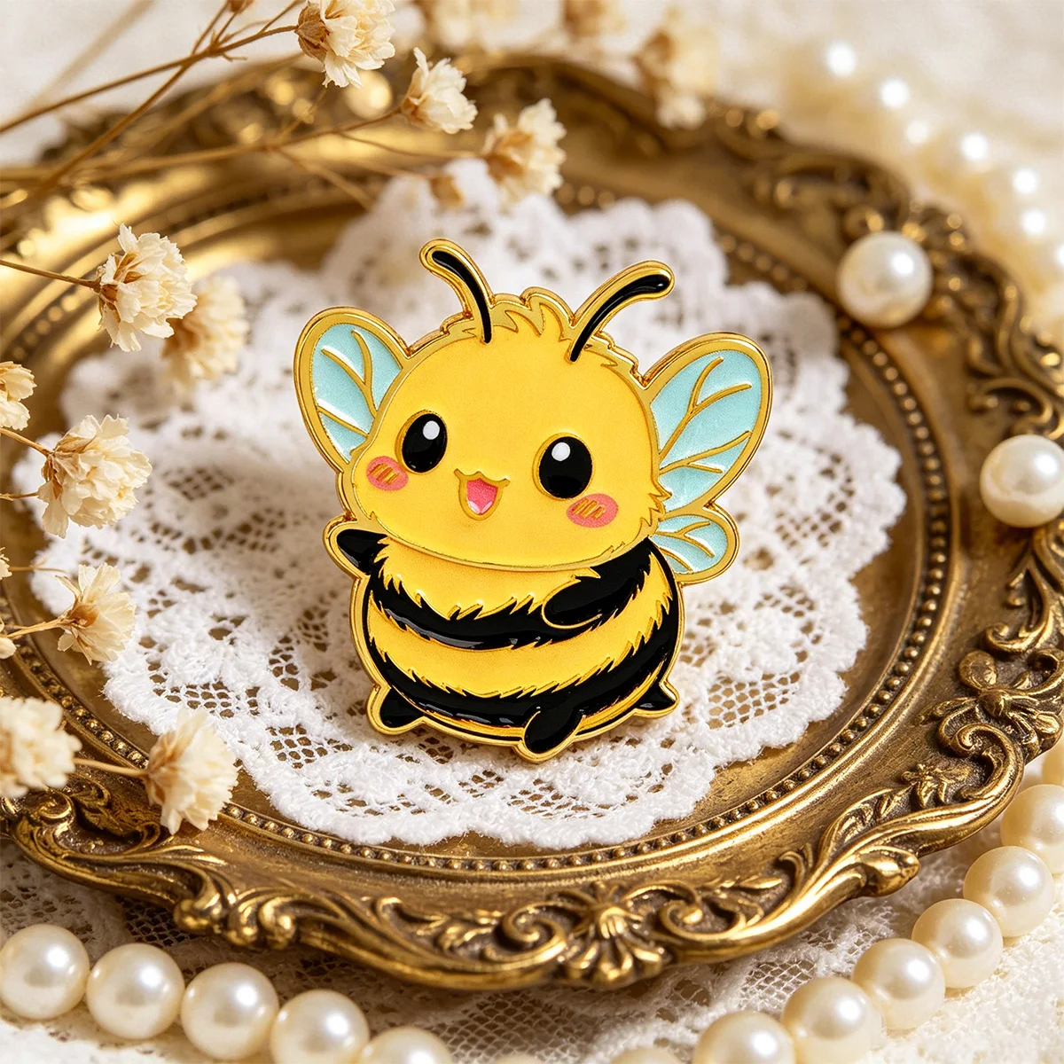Cartoon Insects Enamel Pin Cute Bee Brooch Pines Lapel Pins Badge on Backpack Clothing Accessories Fashion Jewelry Friends Gifts view 3