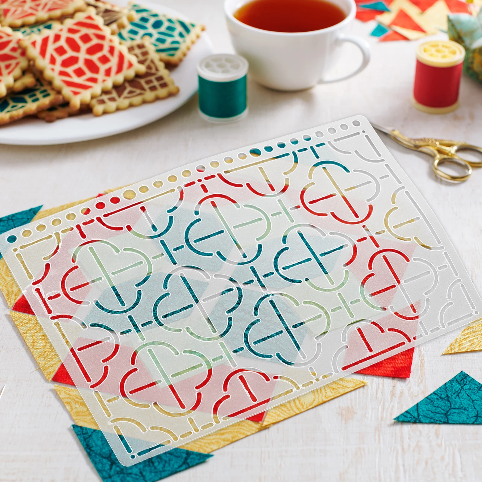 

Quilting Templates 25x18cm PP DIY Patchwork Aid Sewing Stencils Machine Embroidery Clothing Quilting Templates Crafts