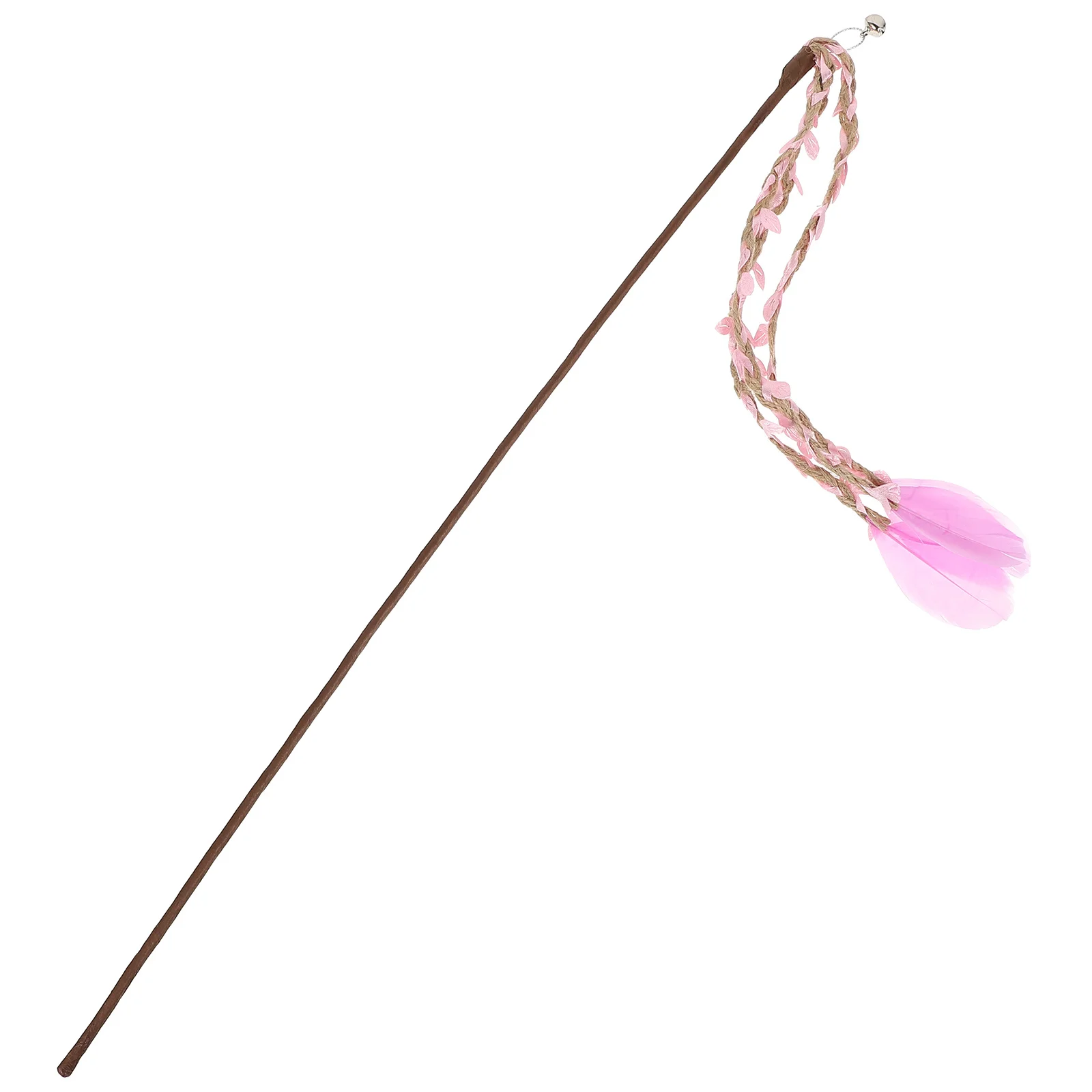 

Branch Simulation Cat Teaser Stick Bell Decor Interactive Cat Plaything Kitten Stress Relief Pet Interactive Supply