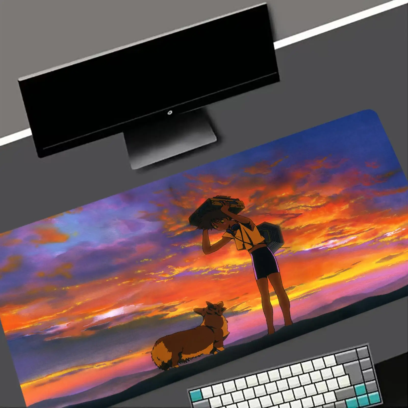 C-Cowboy Bebop New Computer Home Mousepad XXL Desk Mats Natural Rubber Office Anti Slip Gaming Accessories pad