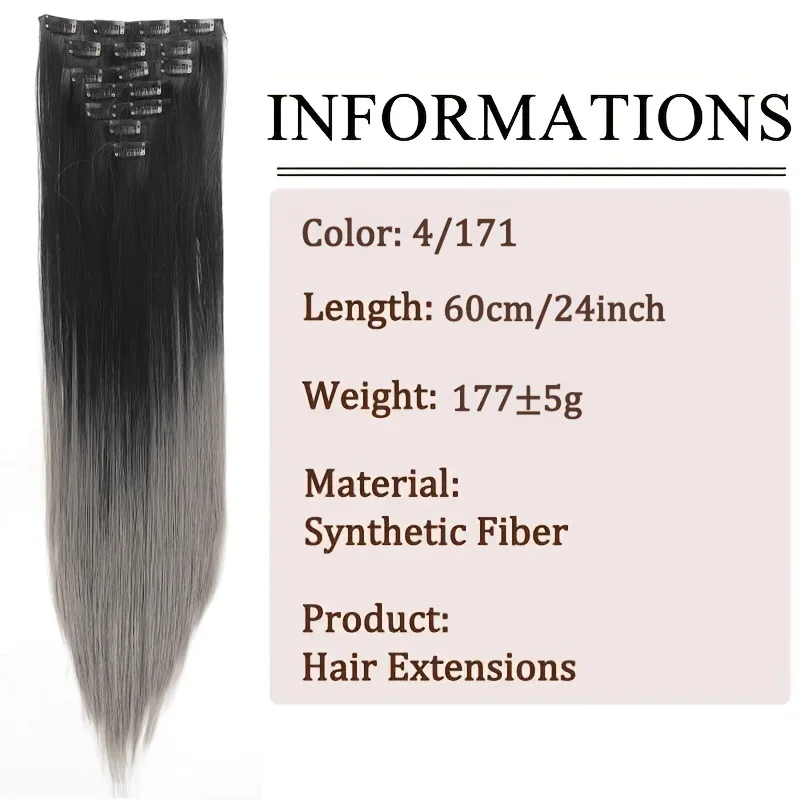 وصلات شعر بطول 24 بوصة، تسريحة شعر مستقيمة طويلة، شعر صناعي طبيعي وردي، قطعة شعر للاستخدام اليومي للنساء