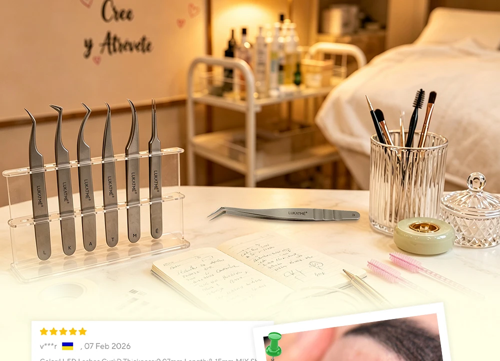 10 Stück/Box LUKATME U-förmige Wimpernverlängerungen Vorgefertigte Fächerwimpern 3D-6D Curl C/D Künstliche Wimpern 7-15mm Mix für Großhandel – Detail 12