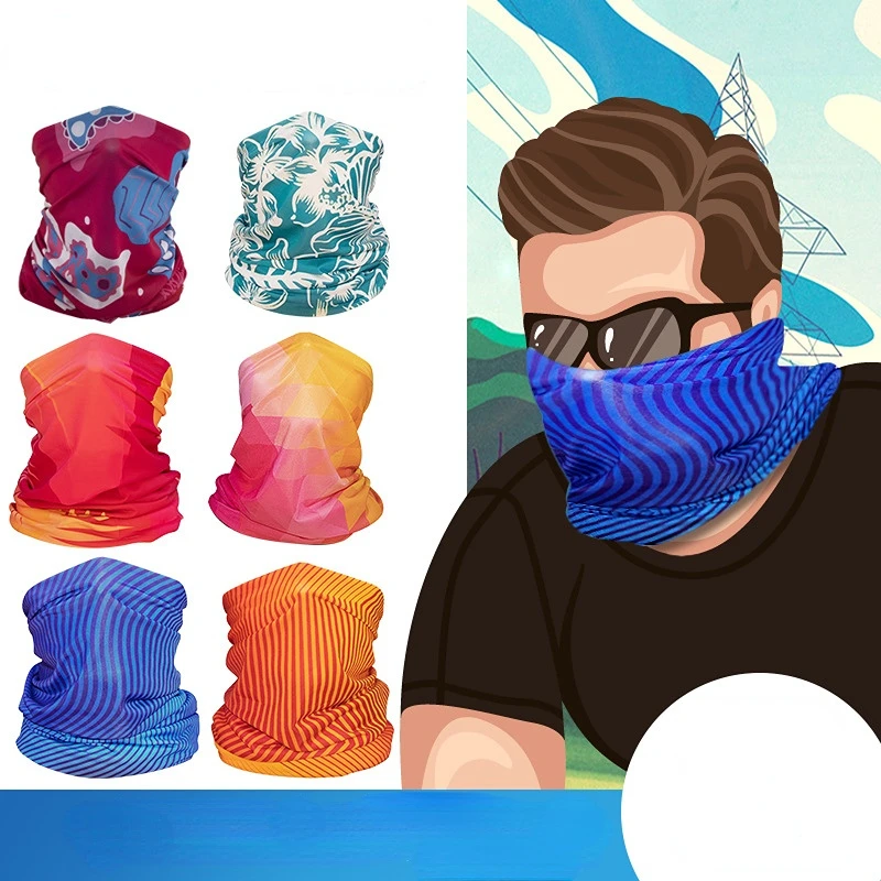 Imagem -04 - Cachecol de Montanhismo ao ar Livre Ice Silk Sunscreen Face Mask Bandana Unissex para Pesca e Ciclismo Pesca e Ciclismo 1pc