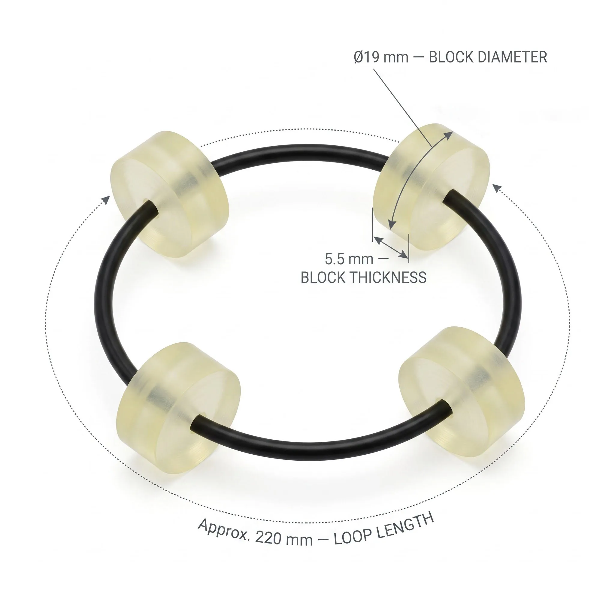 YGTITAN Solder Paste Mixer Elastic Rubber Clamp Ring Flexible Retaining Band with Cushion Blocks for SMT Mixing Equipment