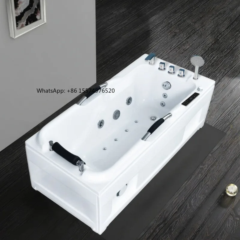 Japan 1.7m Freestanding Anti-lock Brake System Rectangular Hot Tub Swirl Surfing Air Massage Immersion Drain
