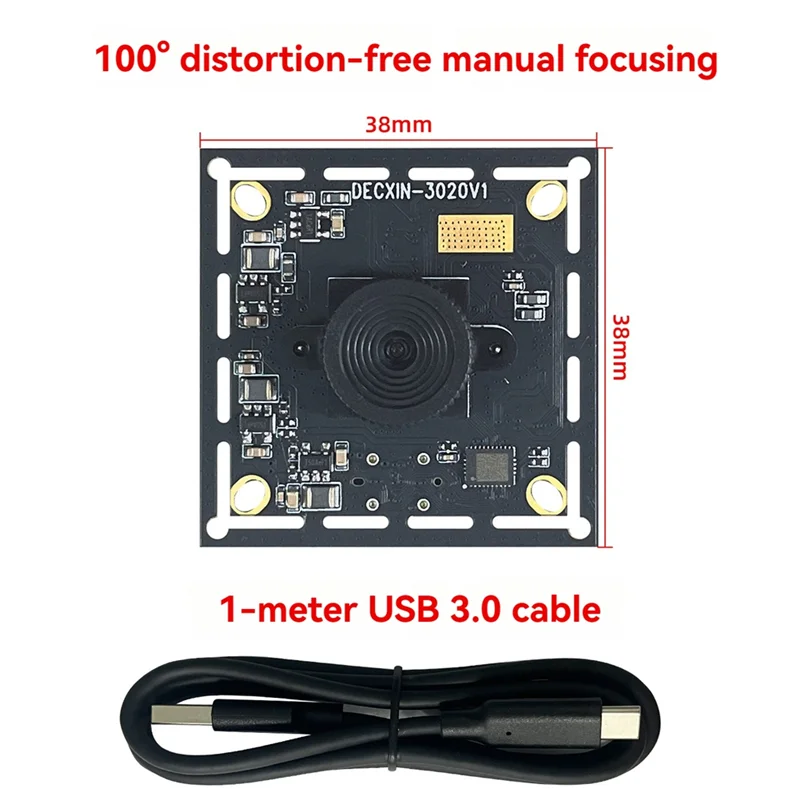 وحدة كاميرا B24B IMX179 8MP USB 3.0 HD 3264X2448 سائق مجاني 20 إطارات لـ Win XP/For Win7 8 10/Linux/Mac-Osx 100 درجة