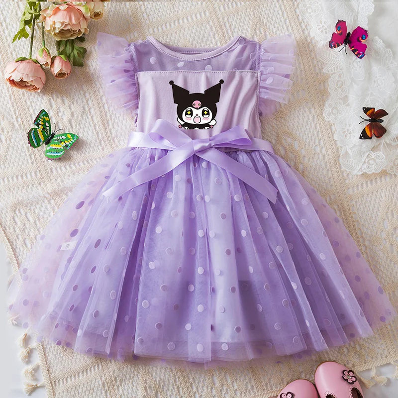 

Kuromi 2-6Y Baby Girl Dress for Girls Princess Mesh Skirt Summer Sleeveless Clothes Fancy Wedding Party Dresses Summer