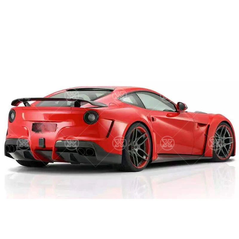 Carbon Fiber Rear Trunk Spoiler Guide Wing Lip Splitter For Ferrari F12 novitec Style Spoiler Tail Wing Body Kit