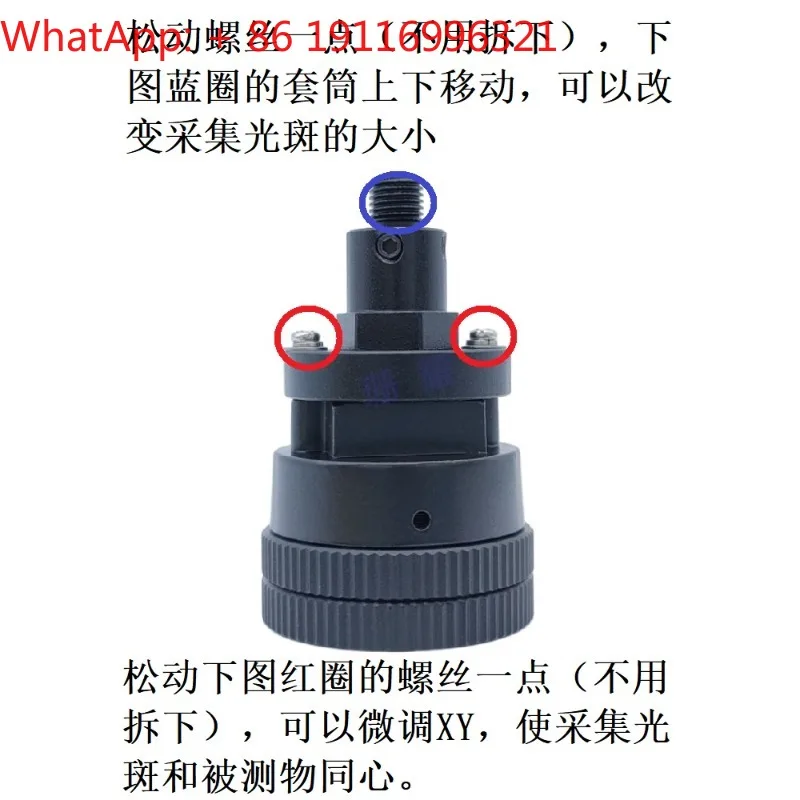 High Energy Large Area C Port Collimator Lens with SMA905 Fiber Optic Interface for C Mount Microscope