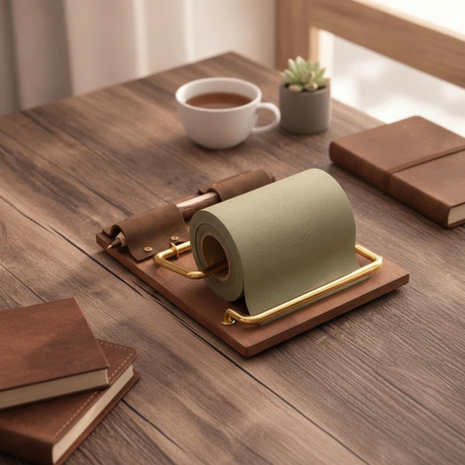 Wall Mounted Memo Board Reusable Vintage-Style Wooden Note Holder with Pencil Tear-off Paper Memo Station Refillable for Office
