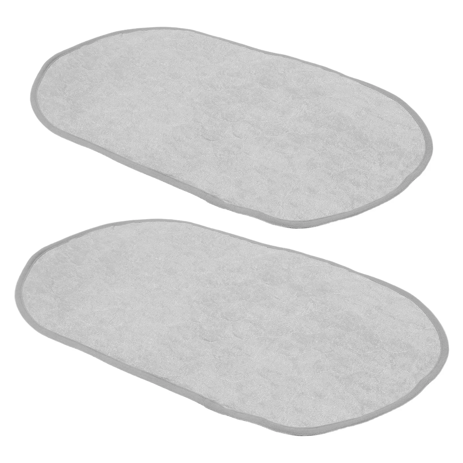 2Pcs Baby Changing Pad Waterproof Reusable Foldable Portable Grey Oval Mattress Protector Diaper Table Pads Washable Bed Wetting
