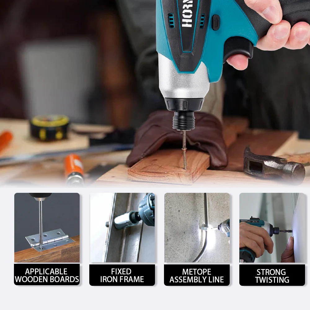 Электрическая отвертка 10,8 В, высокопроизводительная отвертка, комбинированный набор ударных отверток, полностью медный двигатель для батареи Makita