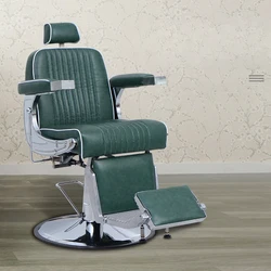 Head Barber Chair Pedicure Reclining Salon Chair for Hair Stylist Hairdressing Retro High-End Shaving Men Luxury Barber