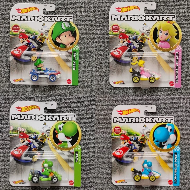 

Original Hot Wheels The Super Mario Bros Movie Kart Wario Luigi Plumber Van Koopa Troopa Toad Donkey Kong Cast Model Car Gift