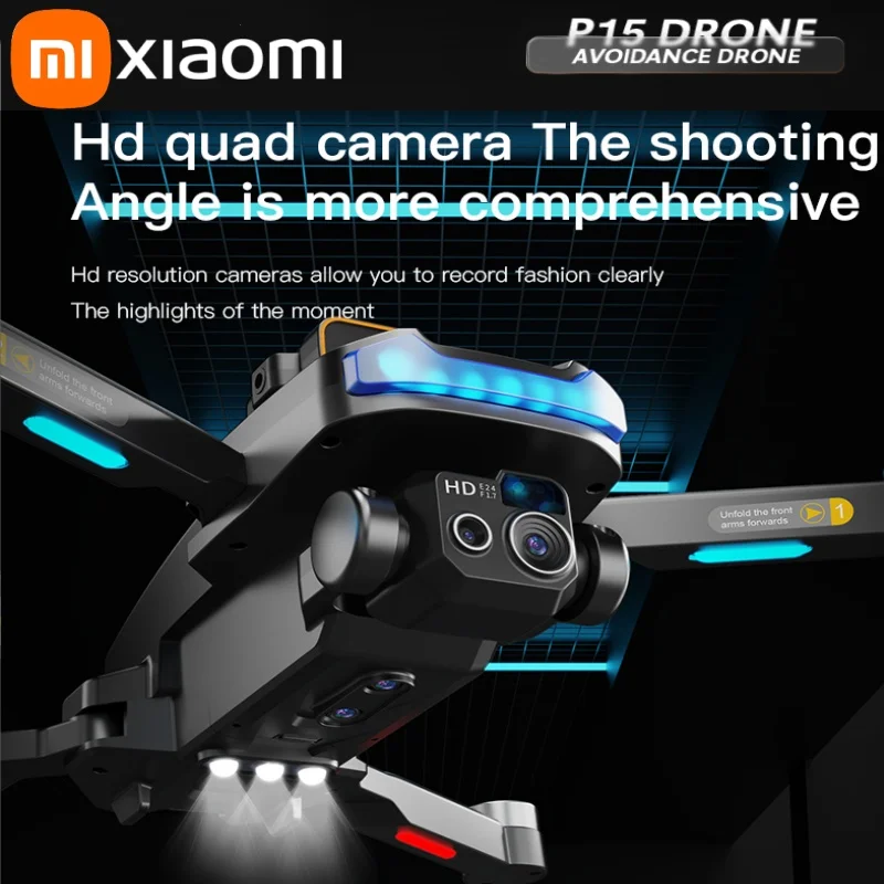 Xiaomi P15 PRO Drone Aerial HD Professional Photography Dual-Camera Intelligent Obstacle Avoidance Optical Positioning Drone Toy